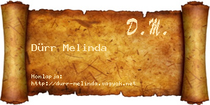 Dürr Melinda névjegykártya