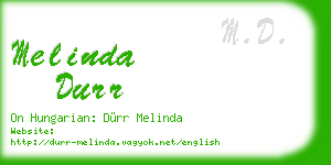 melinda durr business card